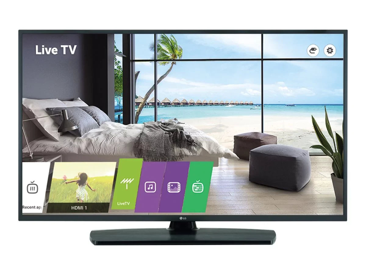 LG 43UT670H - 43" Diagonal Class UT670H Series LED-backlit LCD TV - hotel / hospitality - Pro:Centric with Integrated Pro:Idiom - Smart TV - webOS - 4K UHD (2160p) 3840 x 2160 - HDR - direct-lit LED - ceramic black
