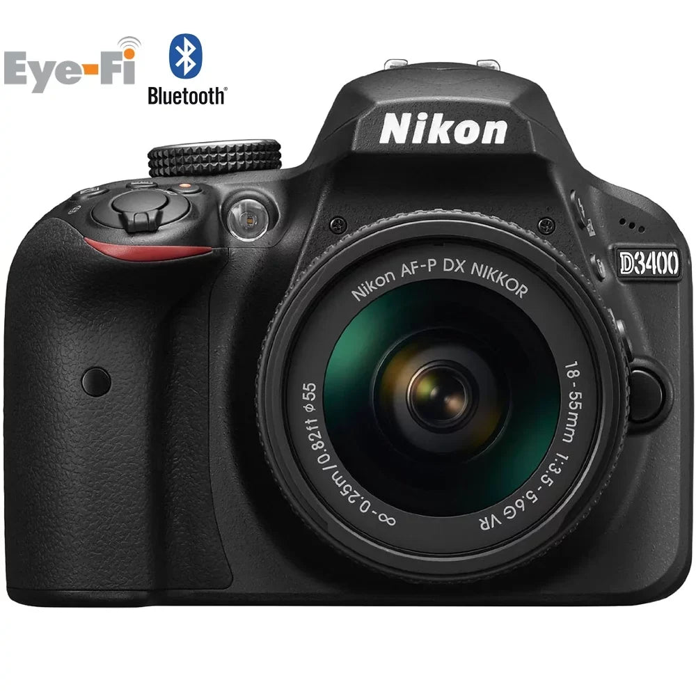 Renewed Nikon D3400 24.2 MP DSLR Camera with 18-55mm VR Lens Kit 1571B (Black) (Refurbished)