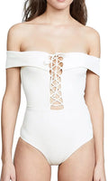 L*Space CREAM Anja Classic One Piece Swimsuit, US 4