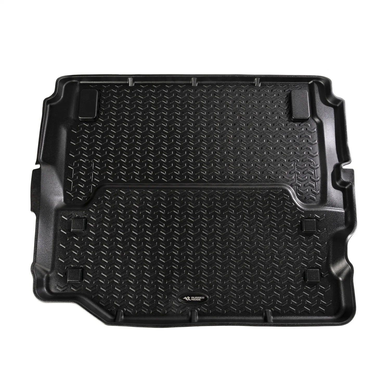 Rugged Ridge by RealTruck | 12975.51 All Terrain Cargo Liner, Full, Black; 2018-2020 Wrangler JL 2-Door Compatible with Select: 2018-2019 Jeep Wrangler Unlimited, 2020 Jeep Wrangler