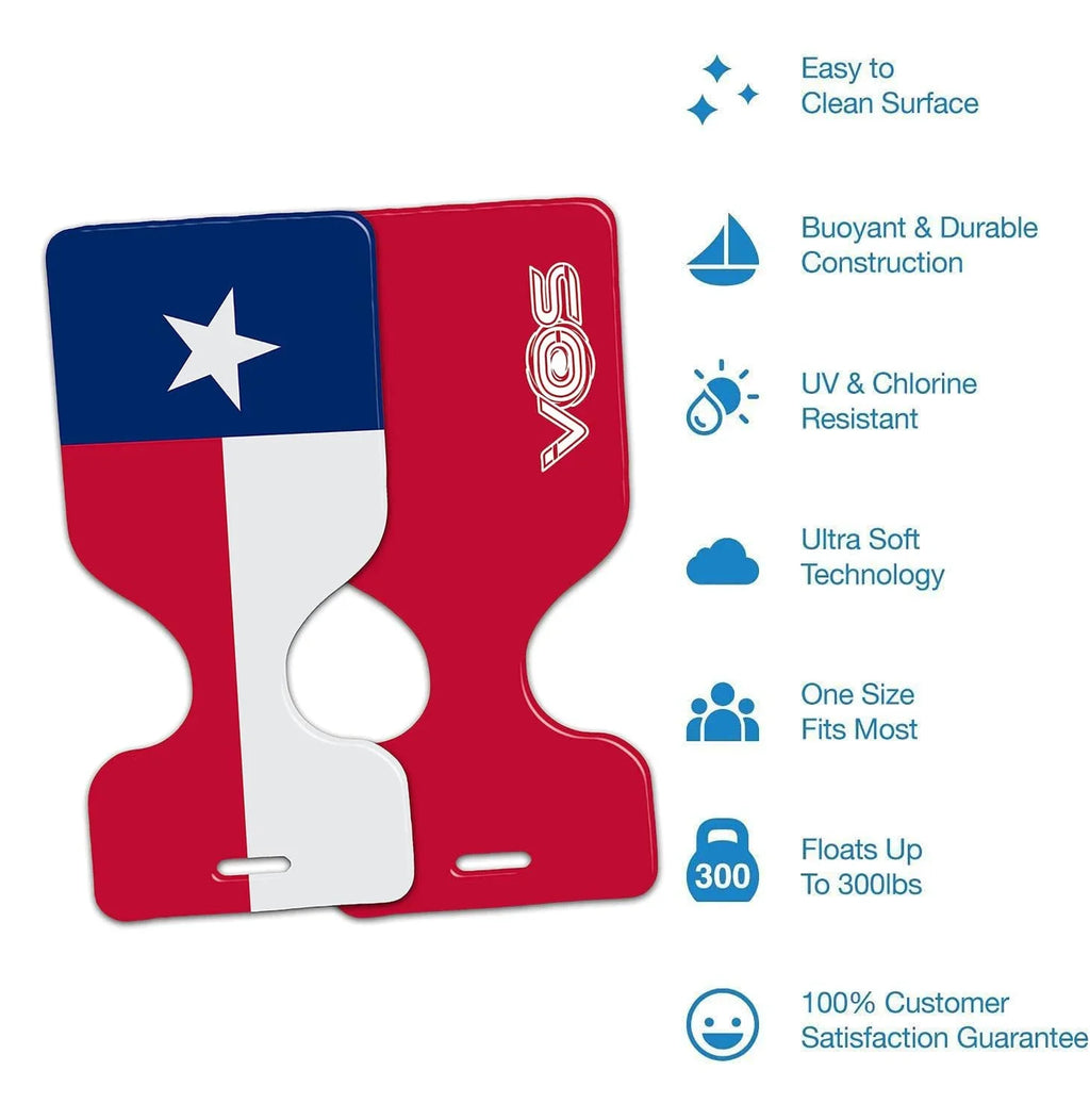 VOS Phoenix Graphic Printed Saddle Effusion Water Floats for Adults and Kids - (Lone Star, 2 Pack) |UV Resistant & Ultra Buoyant, Comfortable Floating Seats for Pool, Beaches, Lakes, Water Parks