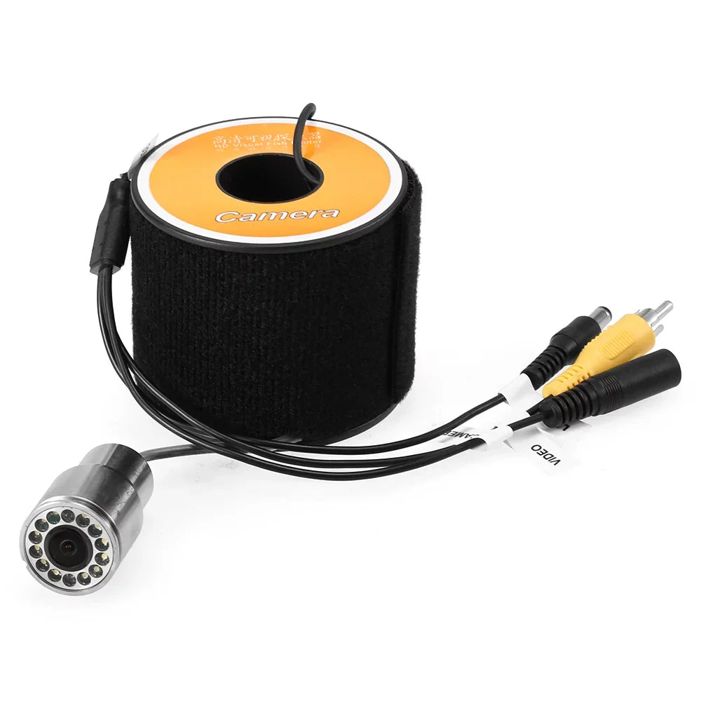 Tomshoo 1200TVL Underwater Fishing 12 LEDs Night Vision Waterproof Fish Shape Boat Ice Fishing Accessories with 15m30m50m Cable