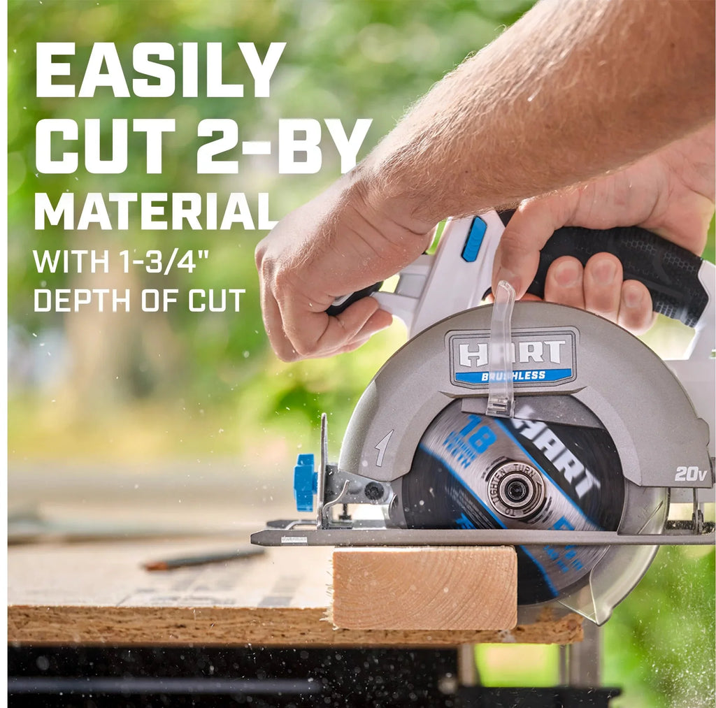 HART 20-Volt Brushless 5-1/2-inch Compact Battery-Powered Circular Saw (Battery Not Included)