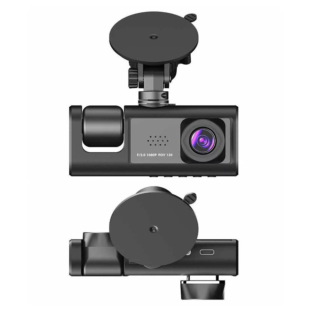 Docooler 3 Cameras Dash Cam Multi-Language Clear Car Rearview Mirror Car Video Recording Camcorder Wide Angle Car Camera Recorder WIFI Interconnection Auto Safety Driving Recorder