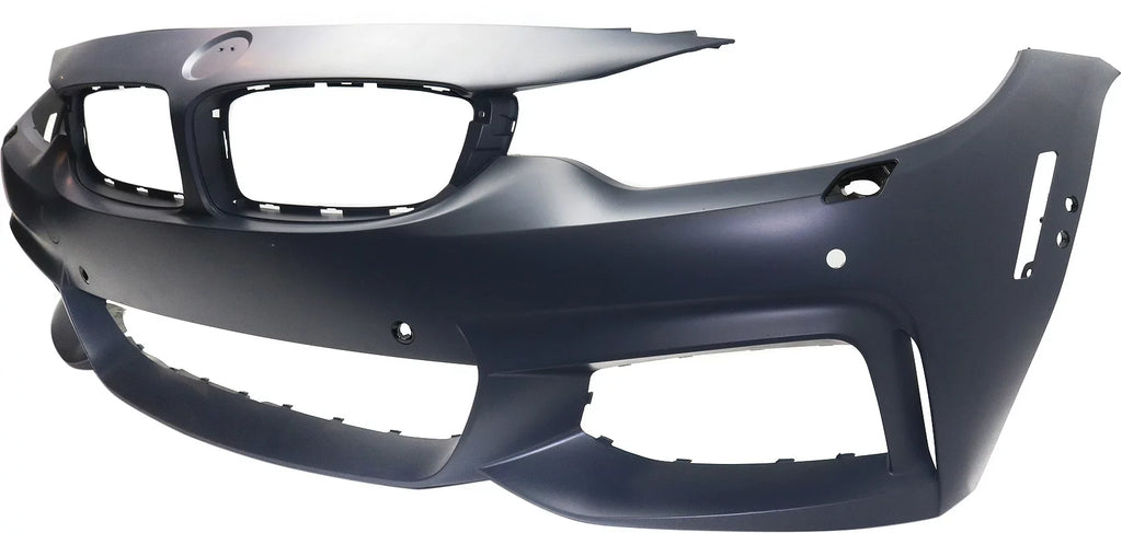 Front BUMPER COVER Compatible For BMW 4-SERIES 2014-2018 Primed with M Sport Line with HLW PDC Sensor Holes/IPAS/Cam Conv/Coupe/HB - CAPA