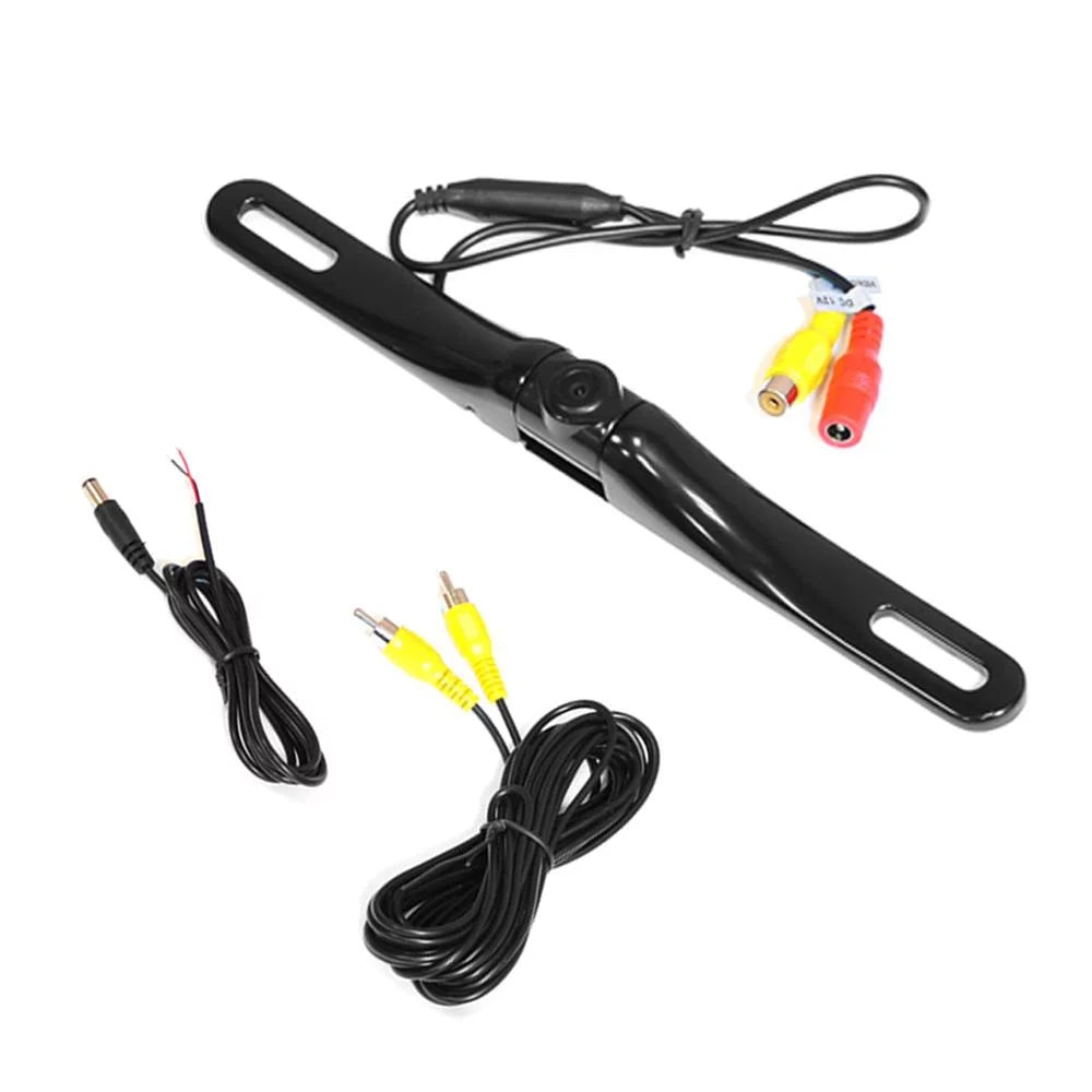 JVC KWV140BT 2DIN BT Car Stereo Receiver with Pyle License Plate Mount Rear View Color Camera, Pioneer 250W 6x8" 2-Way SPKR(Pair), Pioneer 4x6 2-Way 200W Car SPKR(Pair) & Enrock 16G 50' SPKR Wire