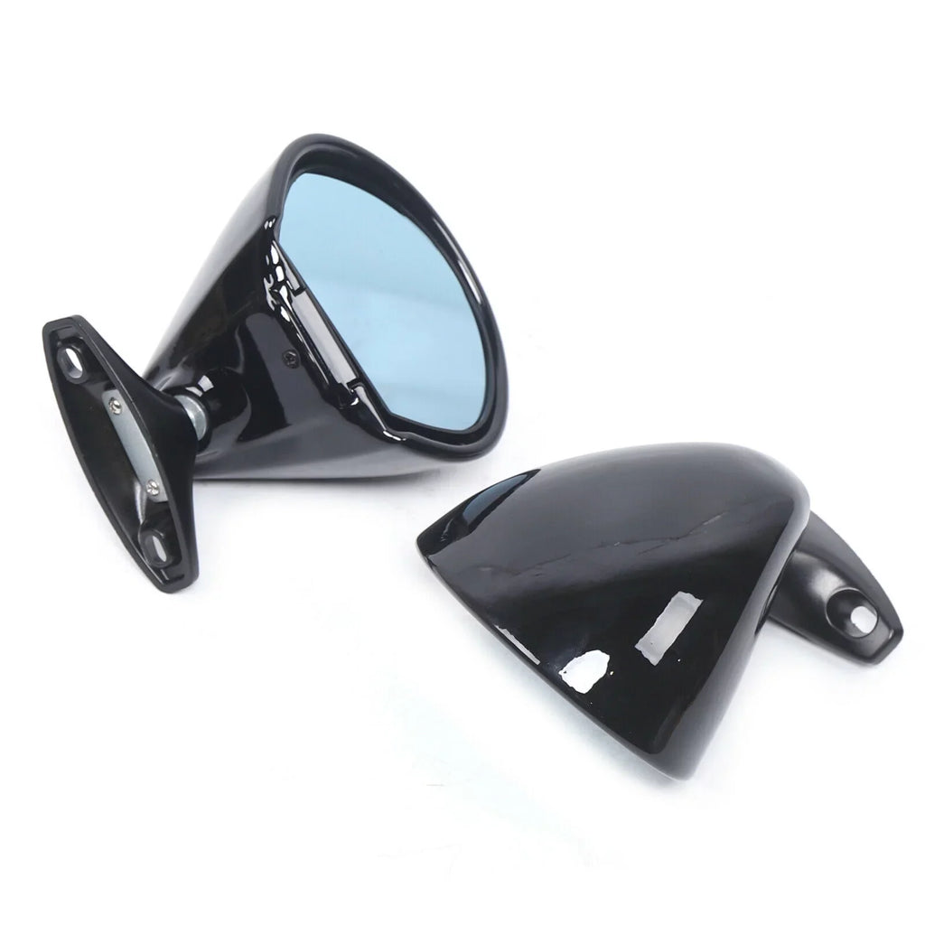 1 Pair Universal Classic Car Door Side Wing Mirror & Gasket Rear View Plane Mirror