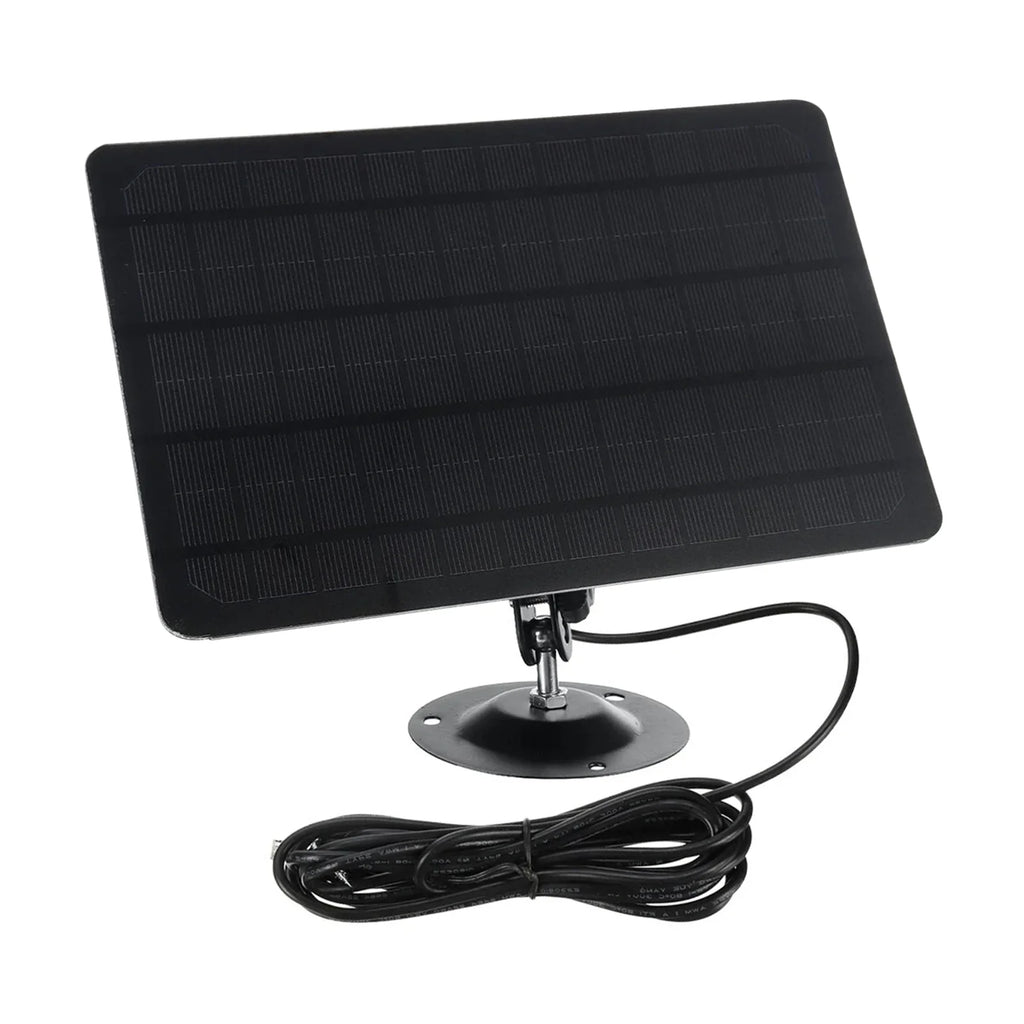 Shinysix USB Solar Panel 10W 6V Monocrystal Silicon Charging Plate, 360-degree Rotation, Waterproof, Wall Mounted for USB Camera