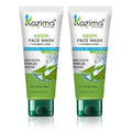 KAZIMA Neem Face Wash (Pack OF 2 Each 100ml) With Tulsi & Tea Tree For Anti Pollution, Remove Anti Acne Pimples Scars, Nourishes Skin + Pore Purifying Skin Defense