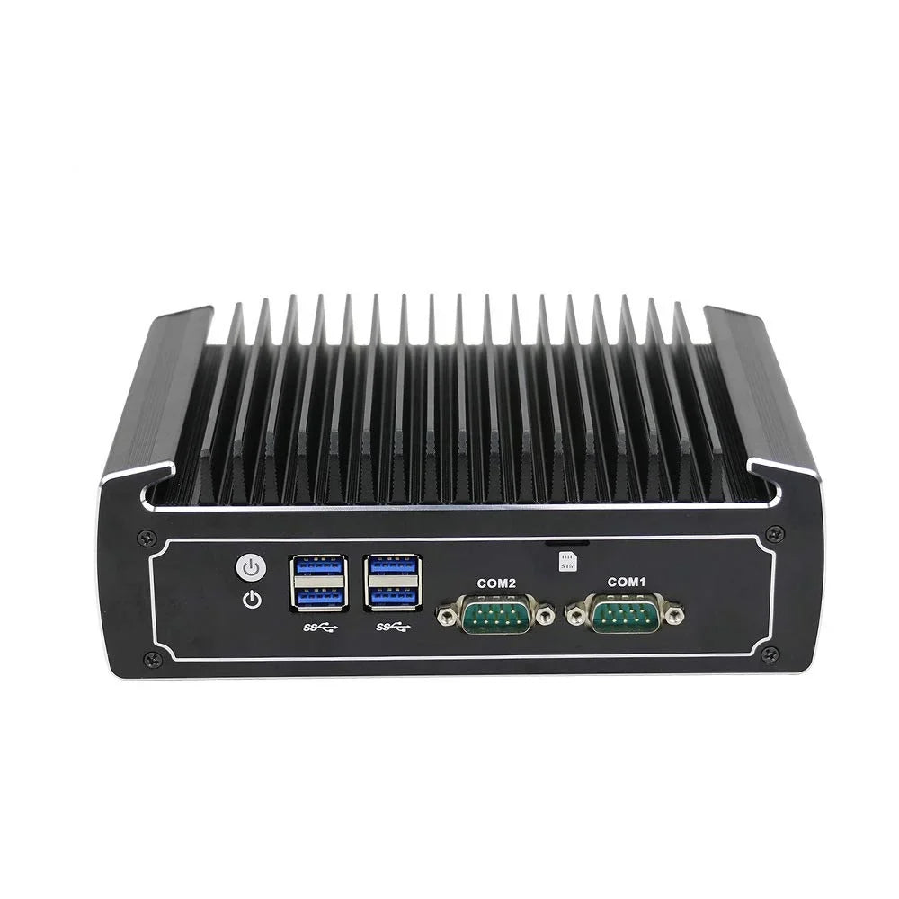 PARTAKER Fanless Mini PC, 4K Powerful Industrial Mini Computer, Intel Core 5 8250U 8th Gen, 4 Cores CPU, 16GB Ram 240GB SSD 1TB HDD, Dual Nic, HD, DP, 4*USB3.0, SIM Card Slot, 2 COM, Windows 10 Pro
