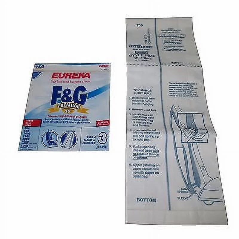 Genuine Eureka Sanitaire Style F & G Vacuum Bags Premium 5x Allergen Type Vac [75 Bags]