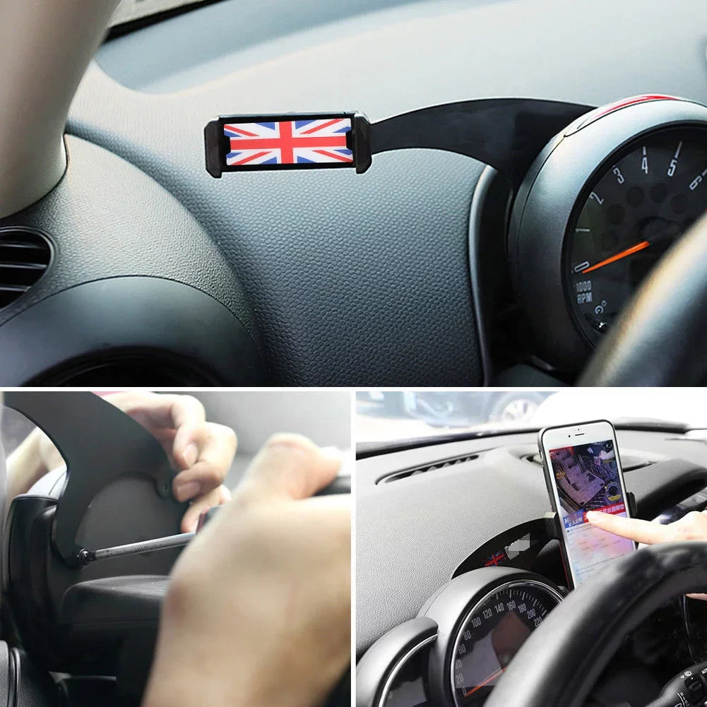 360°Rotation Car Phone Mount Cradle Holder Stand For Mini Cooper F54 F55 F56 RD
