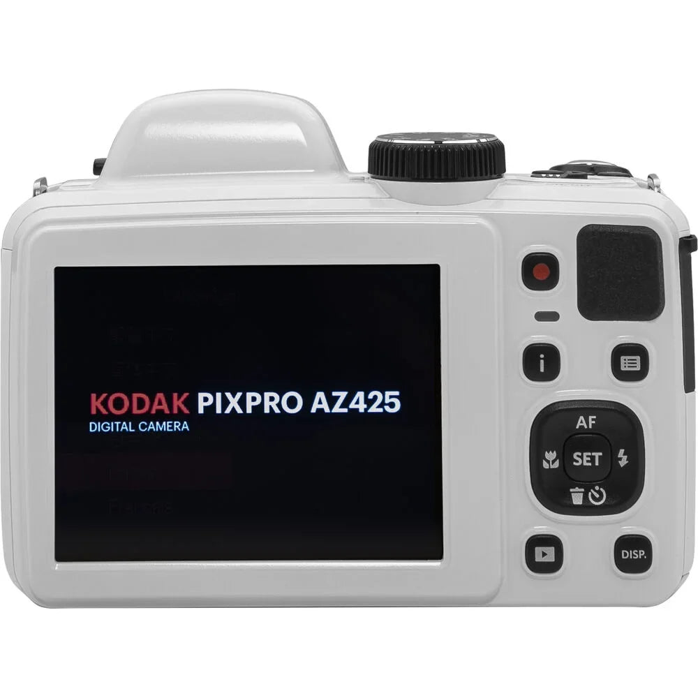Kodak PIXPRO AZ425 Digital Camera (White) + Extra Battery +Tripod + Case -32GB Kit