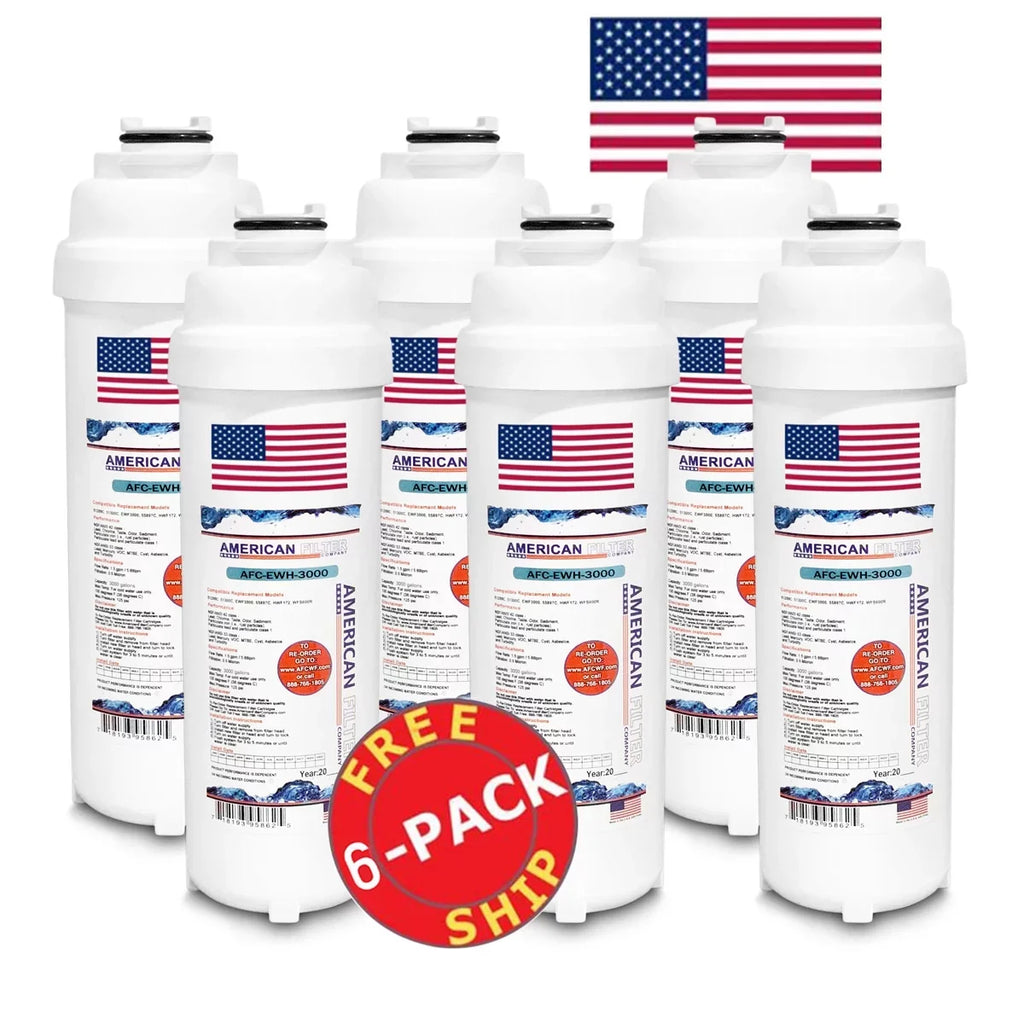 AFC Brand , Water Fountain Filter , Model # AFC-EWH-3000 , Compatible with WaterSentry® HTHB-OVLEBP-I - 6 Filters - Made in U.S.A.