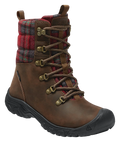 Refurbished KEEN Greta Insulated Waterproof Boots for Ladies - Dark Brown/Red Plaid - 8M