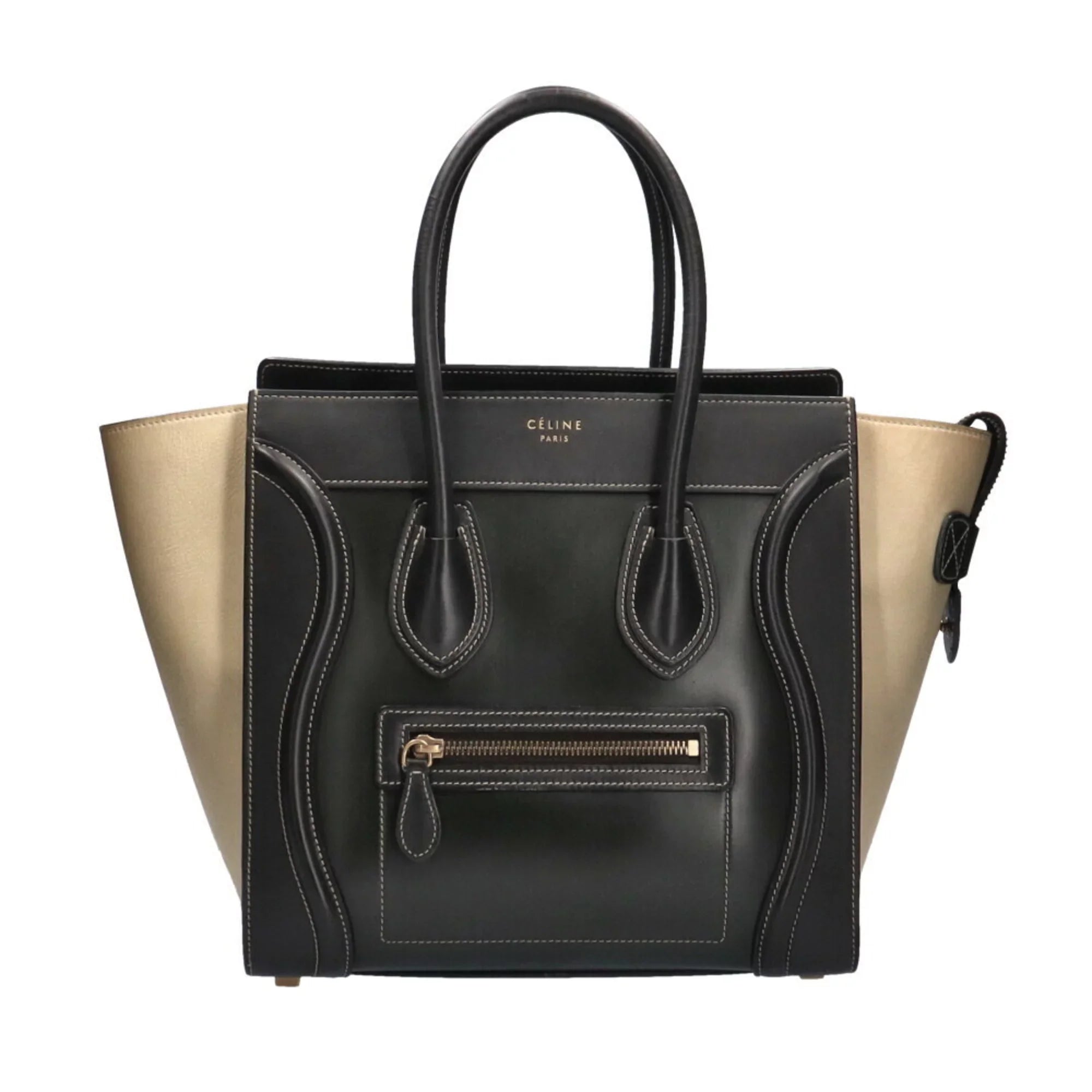 Pre-Owned Celine CELINE Micro Shopper Luggage Handbag Calf Ladies (Good)