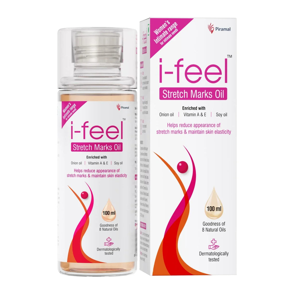 I-Feel Stretch Mark Oil For Pregnancy Stretch Marks | Scar Removal Oil | Dermatologically Tested | Even Toned Skin With Goodness Of Vitamin E, A And Natural Oils | 100 Ml
