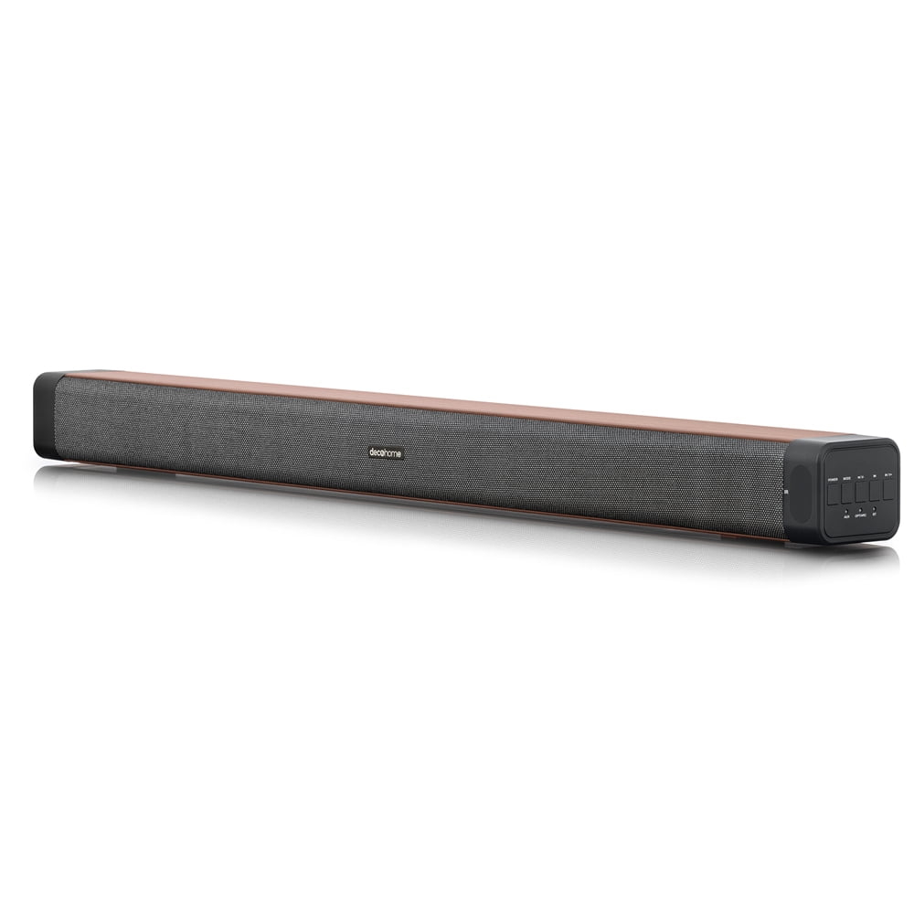 Deco Gear SB200WOD 60W 2.0 Channel Soundbar with Built-in Dual Subwoofers and Four 2.5" Drivers Bundle with 1 Year Extended Guarantee