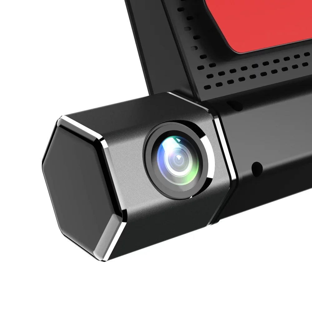 Docooler 3 Cameras Dash Cam 4in Clear Car Rearview Mirror Car Video Recording Camcorder Car Camera Recorder Auto Safety Driving Recorder