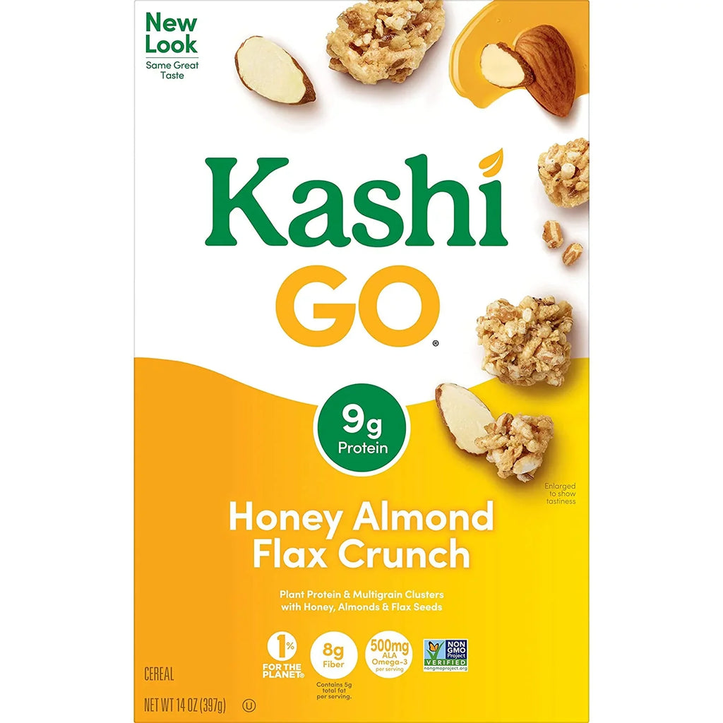 Kashi GoLean Crunch Honey Almond Flax Cereal 14 oz Pack of 2