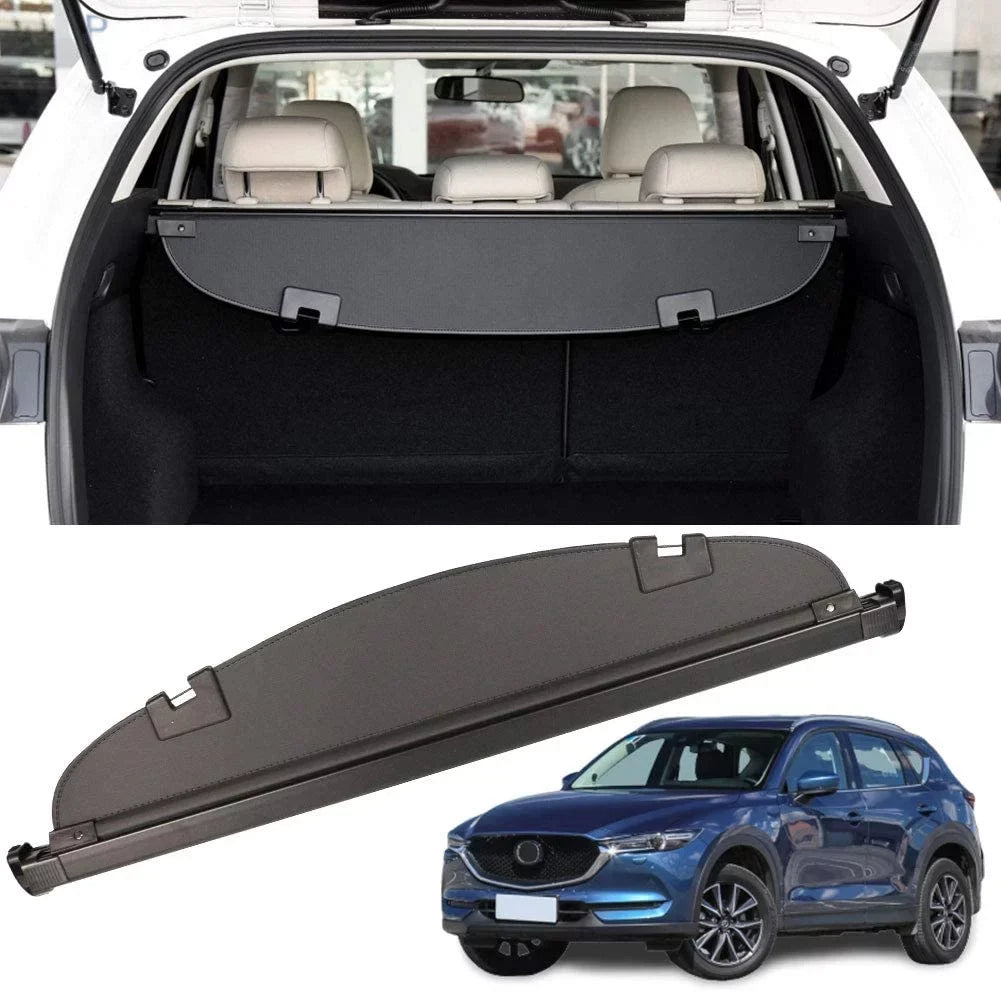 Fit Mazda CX-5 2013 2014 2015 2016 Black Retractable Cargo Cover  for Mazda CX-5 2013-2016 SUV Accessory Rear Trunk Area Privacy Shield Shade Cover With Rebounding Plastic