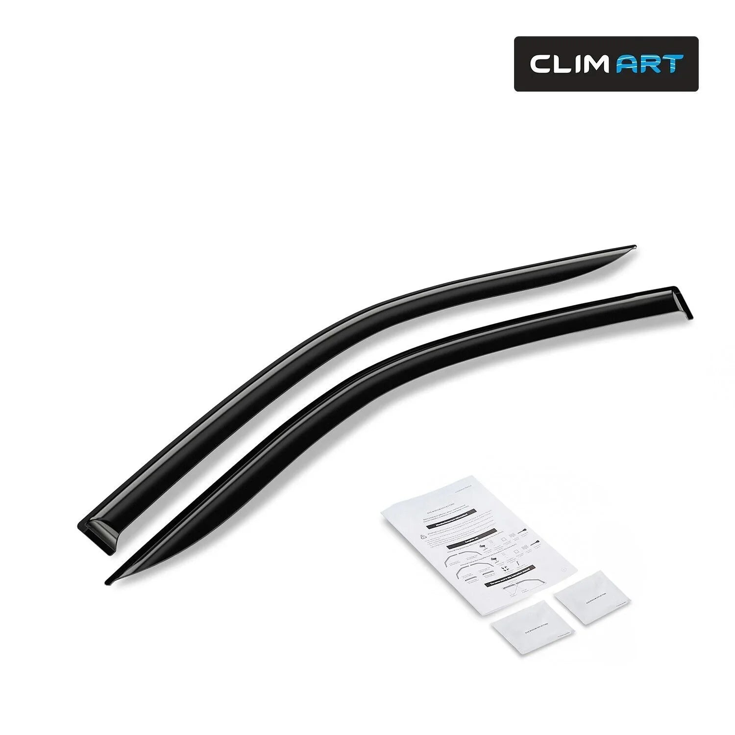 CLIM ART Incredibly Durable Rain Guards for Ford F150 2009-2014 Regular Cab, SuperCrew, SuperCab, Tape-on Window Deflectors, Vent Deflector, Vent Window Visors for cars, Truck Accessories 2 pcs-209008