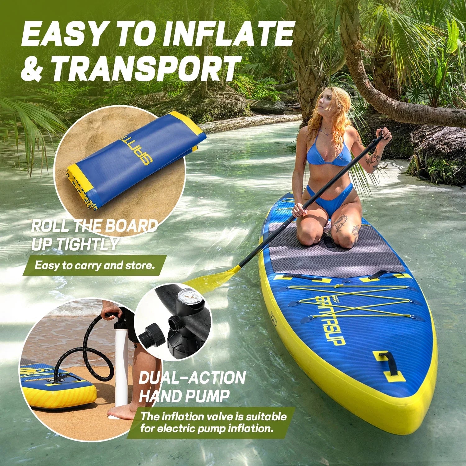 Inflatable Stand Up Paddle Board Complete with High-Quality SUP Accessories