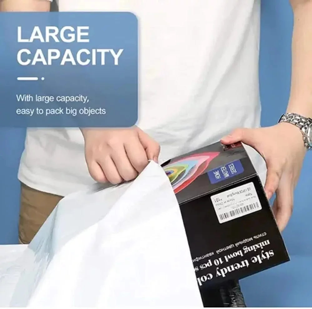VS Poly Mailers 19x24 White 50 Pack Extra Large Shipping Bags Strong Thick Mailing Envelopes self Seal Adhesive water proof