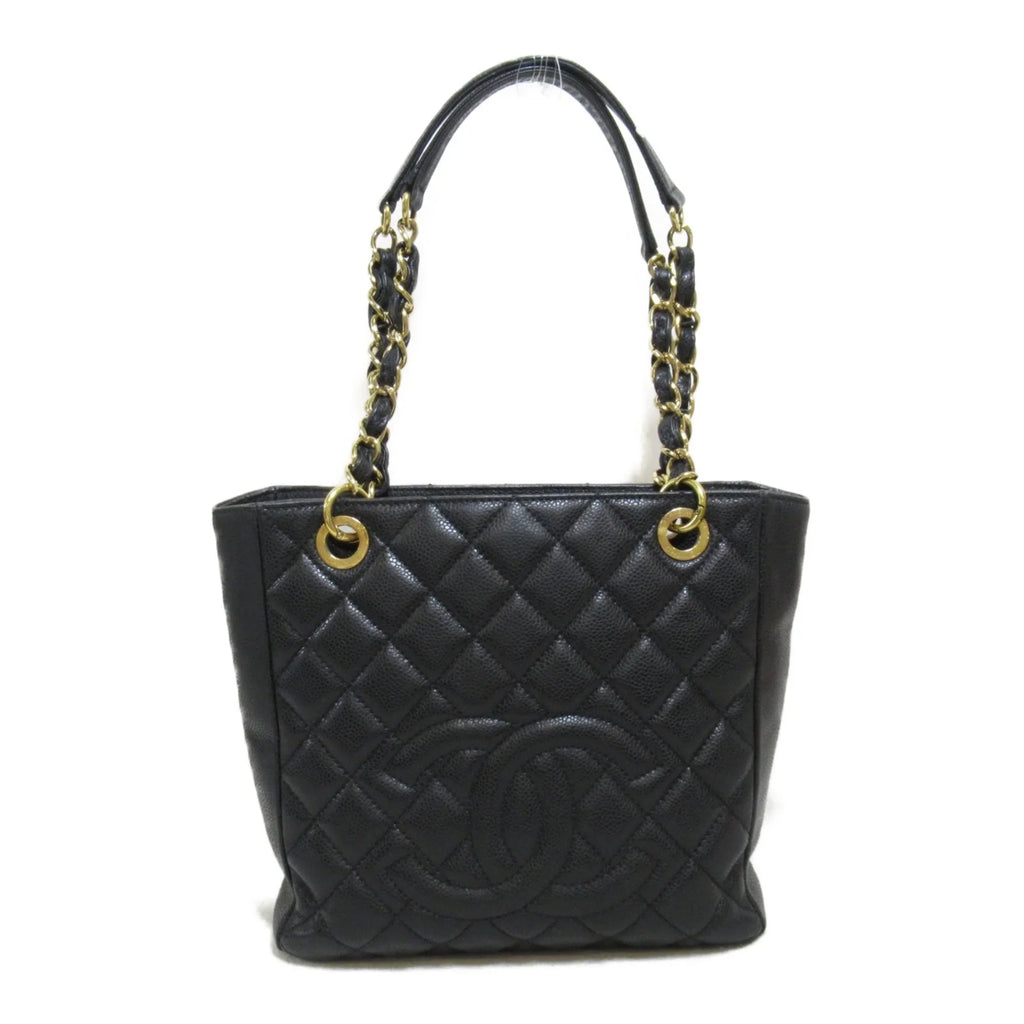 Pre-Owned CHANEL Matelasse ChainShoulder Bag Black Caviar Skin (Grained Calf) (Fair)