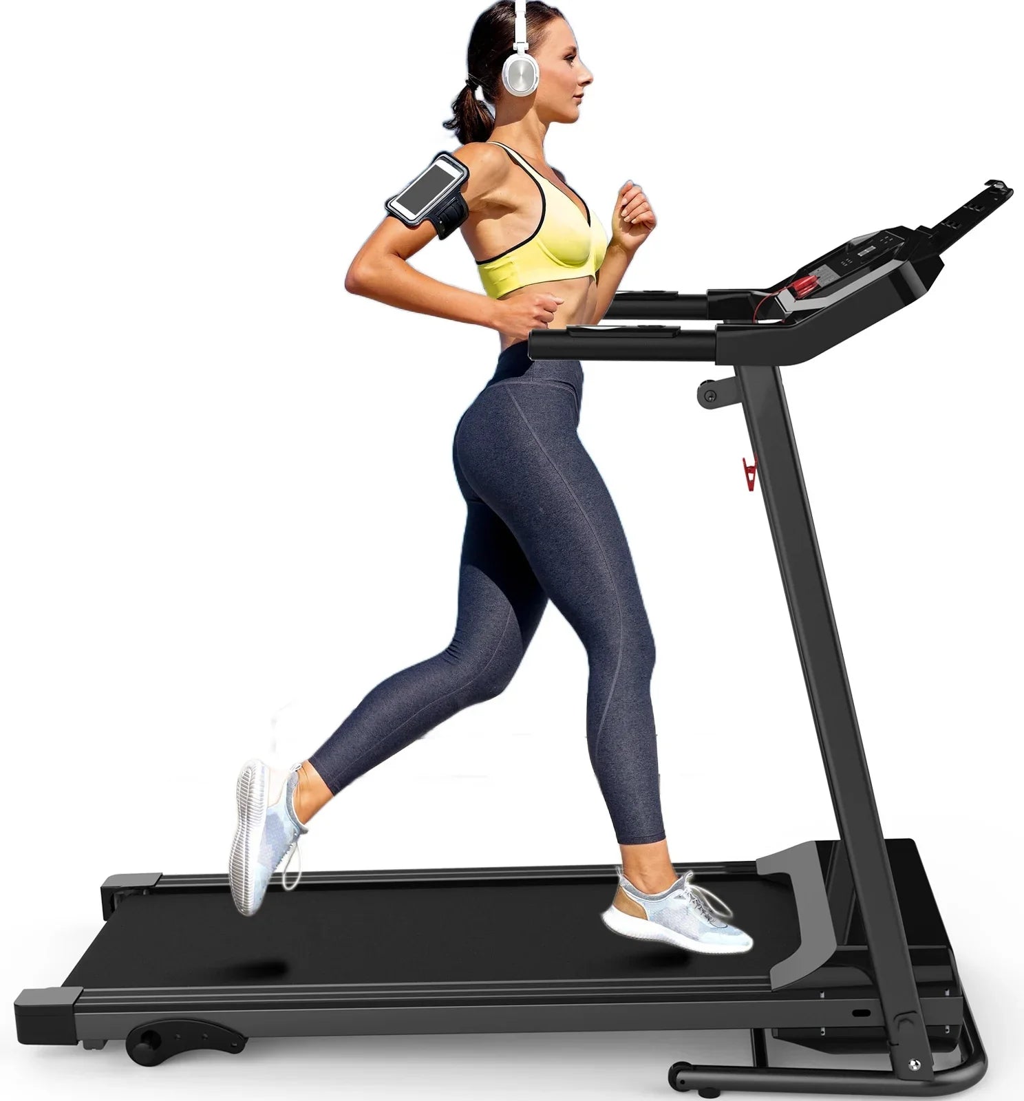 FLIMDER Walking Pad, Sturdy & Durable Under Desk Treadmill, Folding Treadmill with 300LBS Capacity, Beautifully Designed Installation-Free Treadmills for Home Bluetooth Speaker