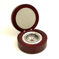 Compass in Rosewood Finished Hinged Box with Aluminum Engraving Plate QGM21409