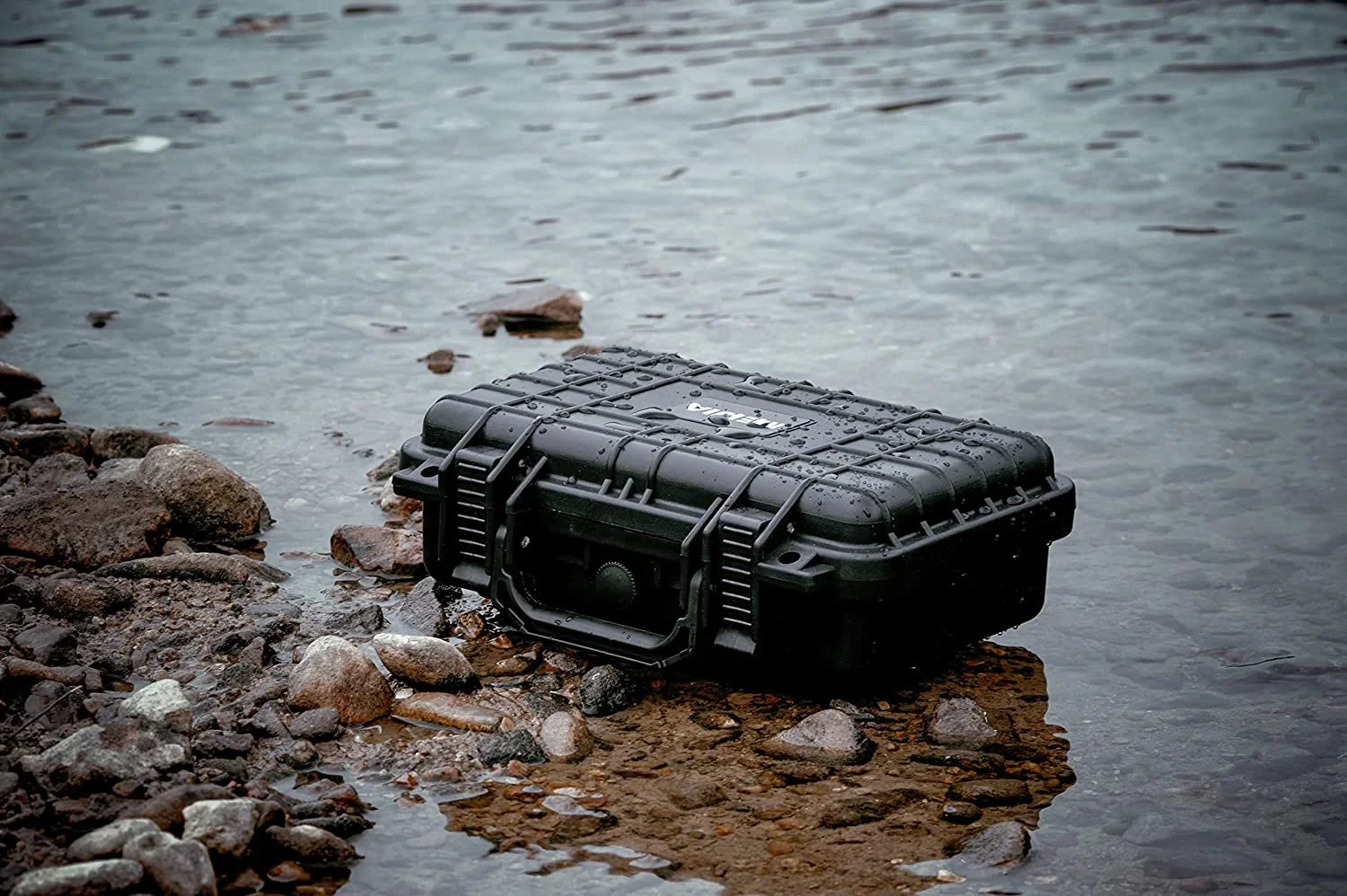 MEIJIA Portable All Weather IP67 Waterproof Protective Hard Case, Small Camera Case,Dry Case with Customizable Foam,Fit Use of Drones, Camera,Equipments, 11.65 x8.35 x3.78 (Elegant Black)