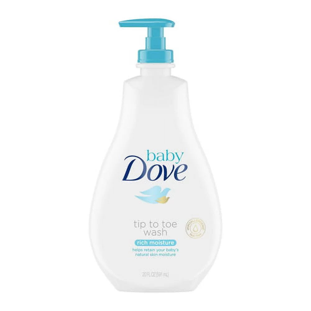 Baby Dove Rich Moisture Tip to Toe Wash, 20 Oz, 2 Pack