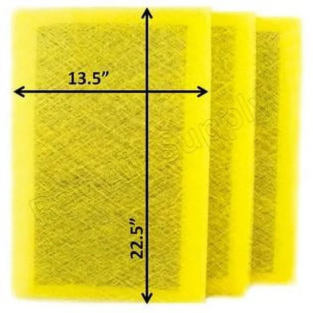 RAYAIR SUPPLY 15x25 Replacement Filter Pads Compatible with MicroPower Guard Air Cleaner 15x25 Refills (3 Pack)