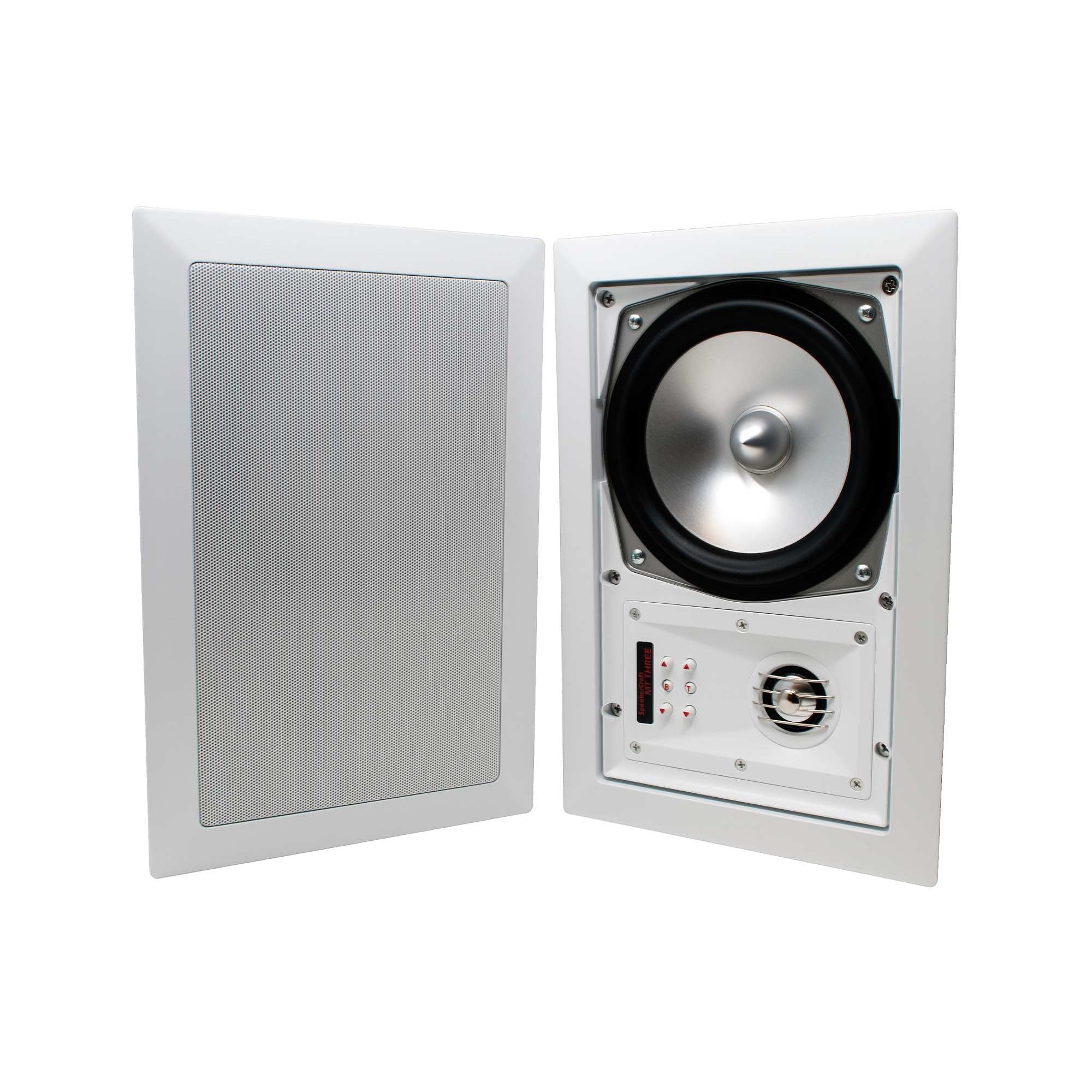 SpeakerCraft MT6 Three - In-Wall or Ceiling Speaker Includes White Grill - (Multipack of 4 pair, 8 speakers total)