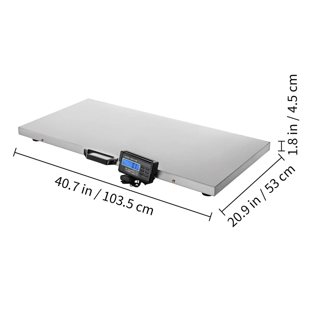SKYSHALO Livestock Scale Dog Scales Large Animal Scale Pig Scale 700lbs x 0.2lbs Large Platform 40.6x20.9Inch Stainless Steel Vet Scale Industrial Floor Scale Goat Weight Scale Pet Digital Scale