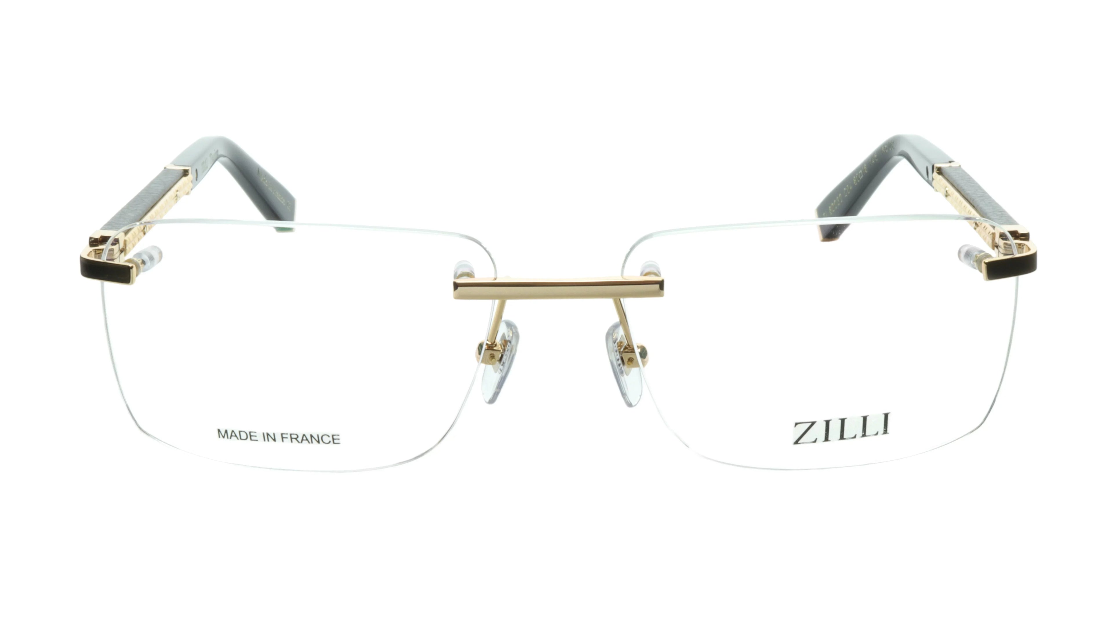 ZILLI Rimless Eyewear Made with Real Leather and High Quality Titanium