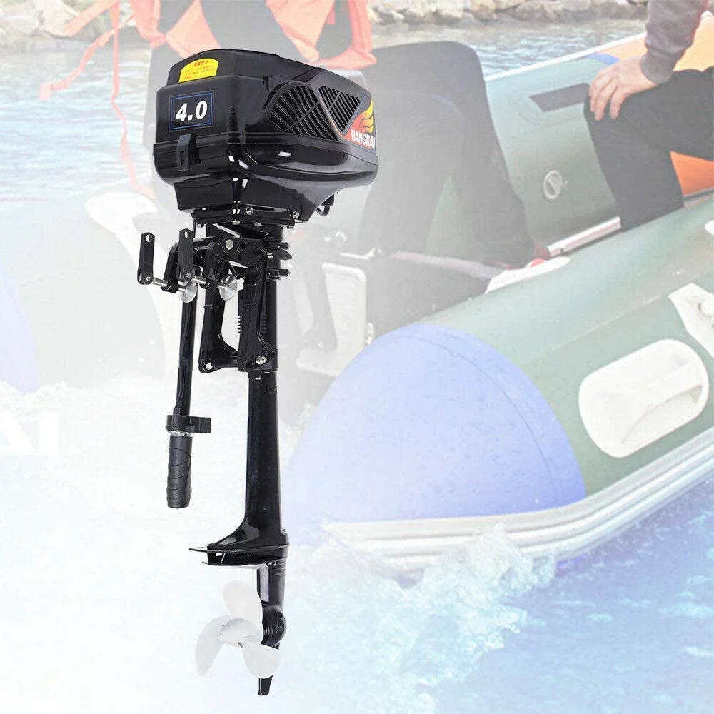 Miumaeov 4HP 1000W Electric Outboard Motor, Boat Engine Heavy Duty Outboard Trolling Motor Propeller Electric Start Marine Trolley Driver Brushless Motor Propeller