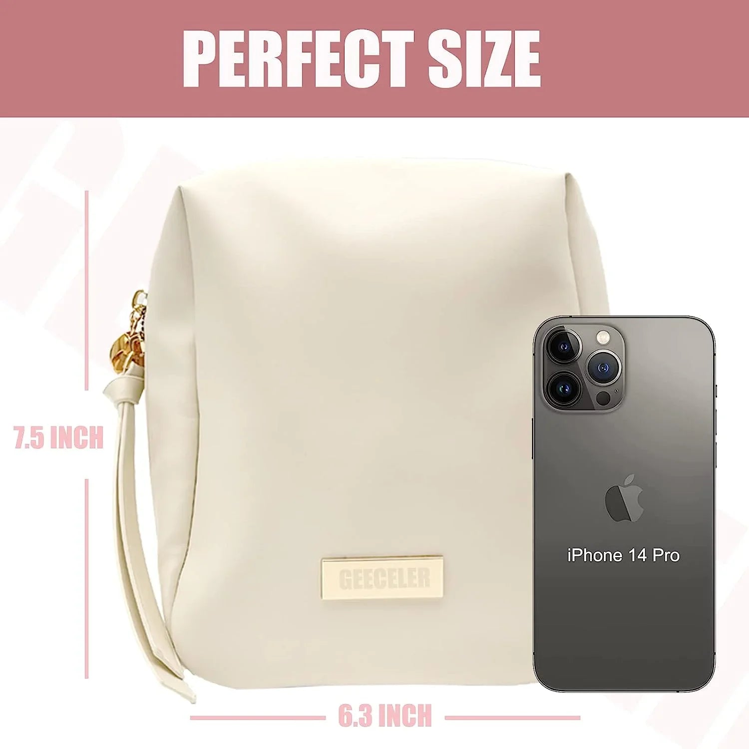 Portable Puffer Cosmetic Bag with Compartments Large Capacity Makeup Organizer Bag for Purse, Elegant Travel Cosmetic Bag
