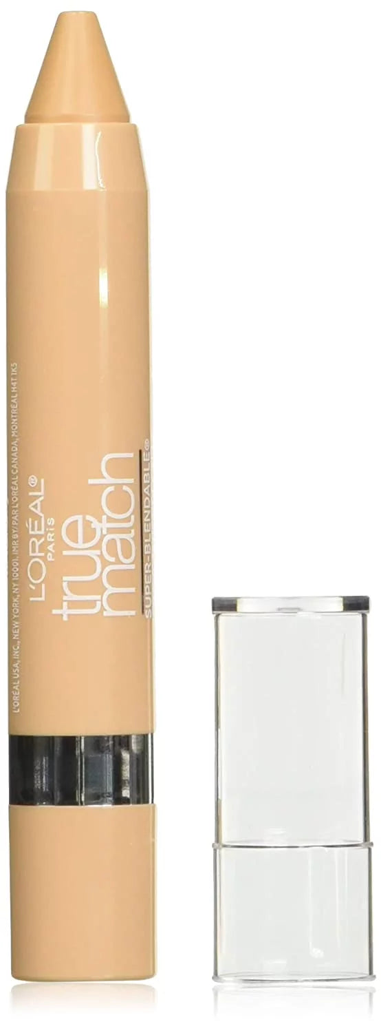 Loreal Paris True Match Super Blendable Crayon Concealer, Light/Medium Warm, 0.1 Oz.