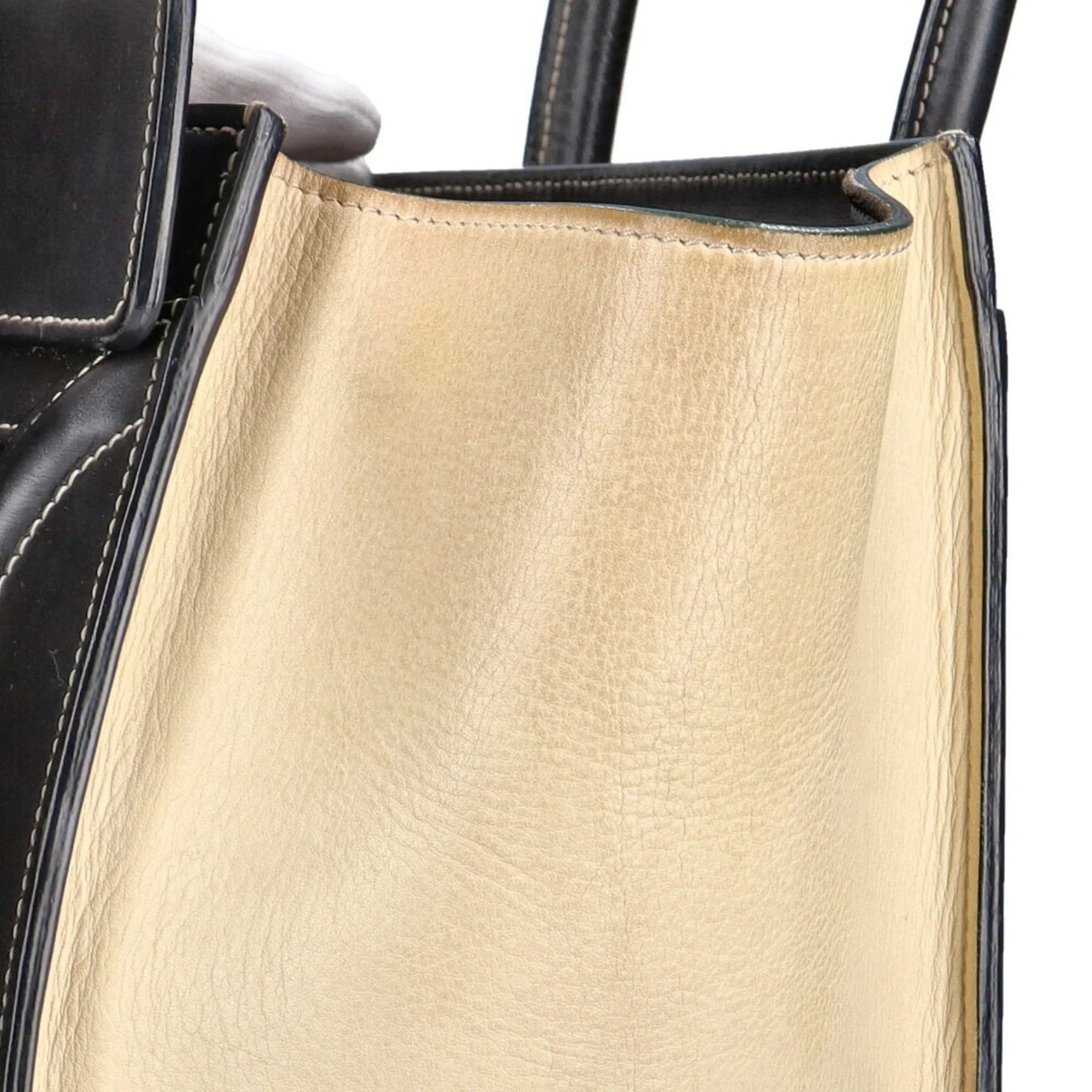 Pre-Owned Celine CELINE Micro Shopper Luggage Handbag Calf Ladies (Good)