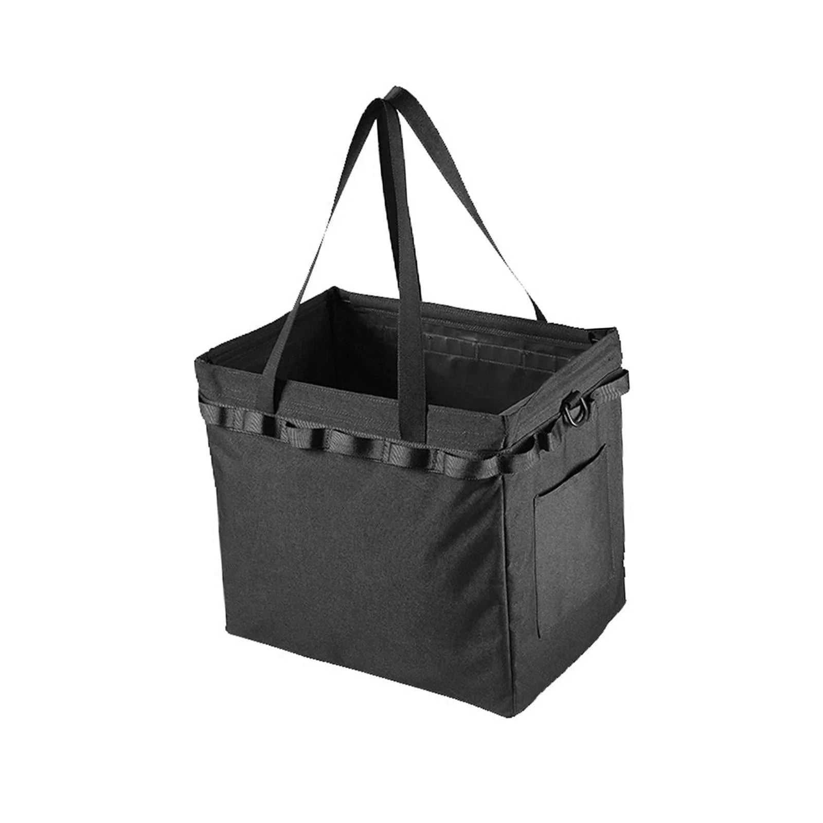 Outdoor Picnic Storage Bag Handbag Foldable Travel Garage Trunk Organizer Black 36.5x24.5x32.5cm for Camper, Travel, RV Multifunctional