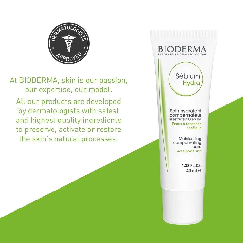 Bioderma Sebium Hydra Ultra-Moisturizer- For Dry and Acne Prone Skin, 40ml