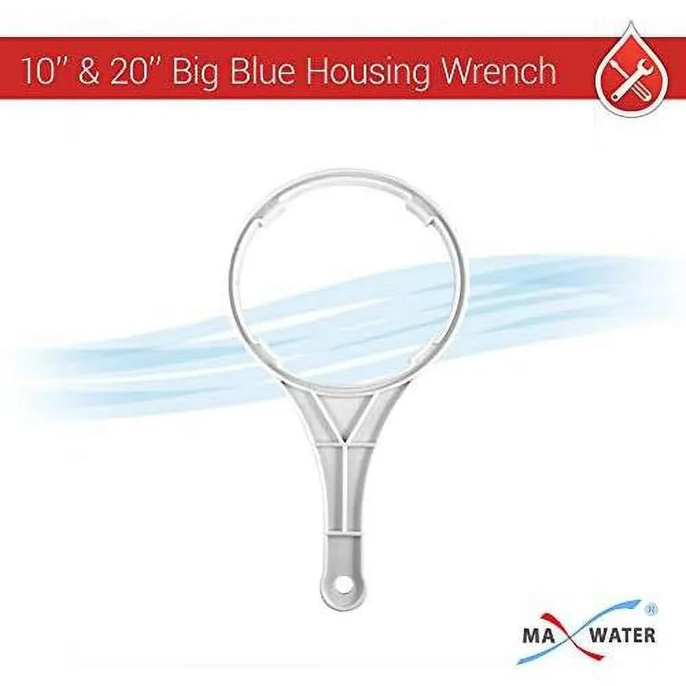 2 Pack 10" BB Clear Whole House  System Filter Housing 1" NPT Brass Ports W/Pressure Release, 2 Pressure Gauges, Wrench  2 Brackets