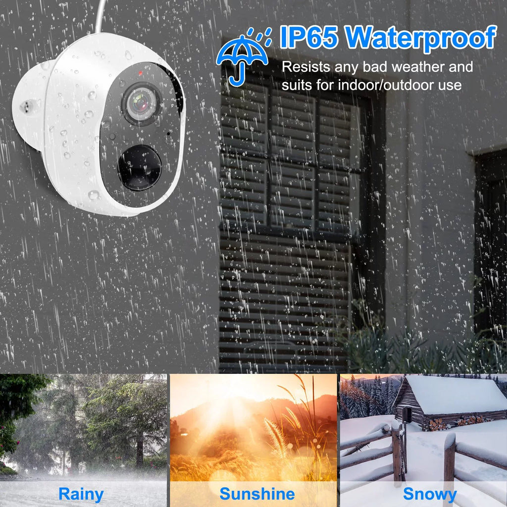 iNova 1080P FHD WiFi IP Camera Two-Way Audio Security Surveillance Camera IP65 Waterproof