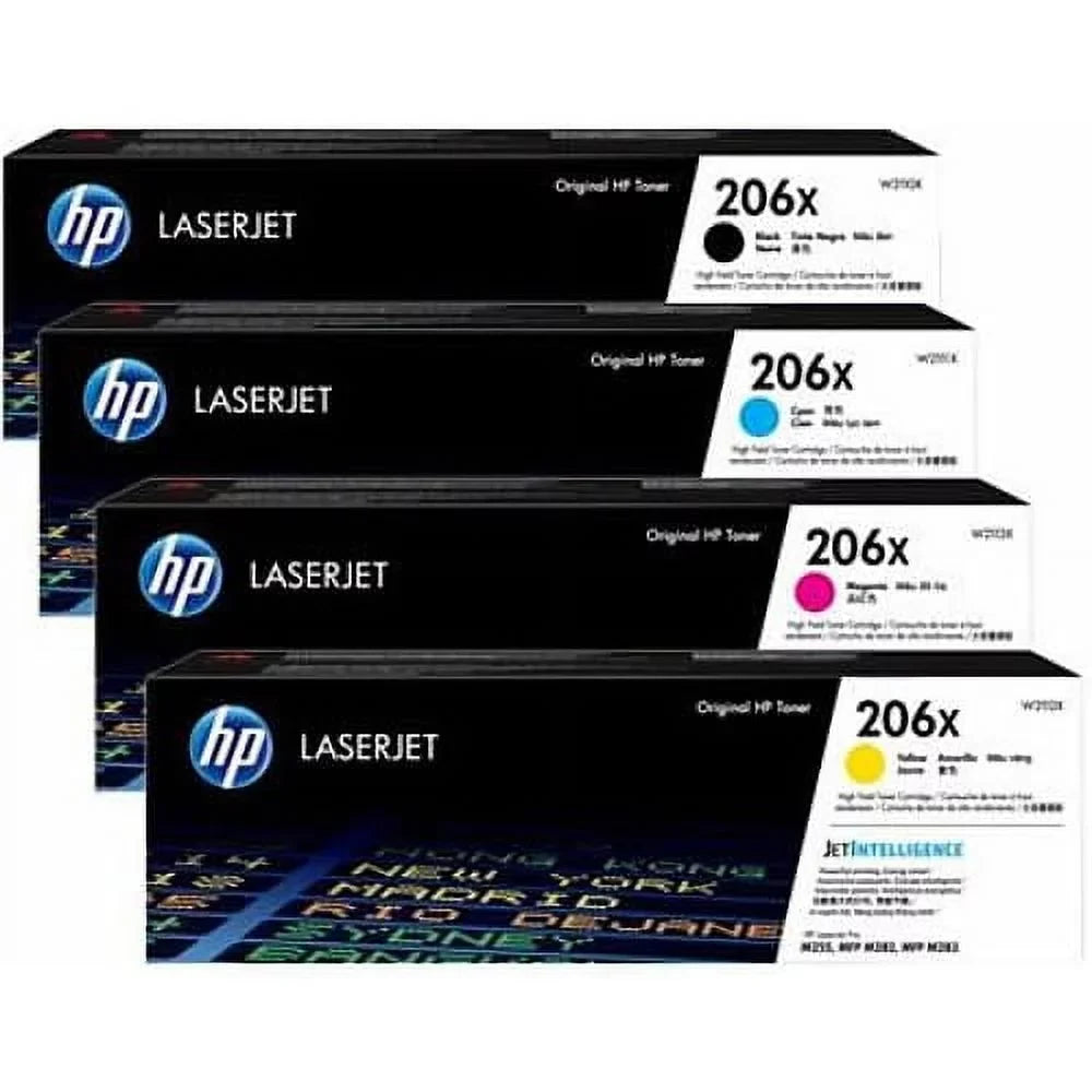 HP 206X W2110X, W2111X, W2112X, W2113X High Yield Toner Set