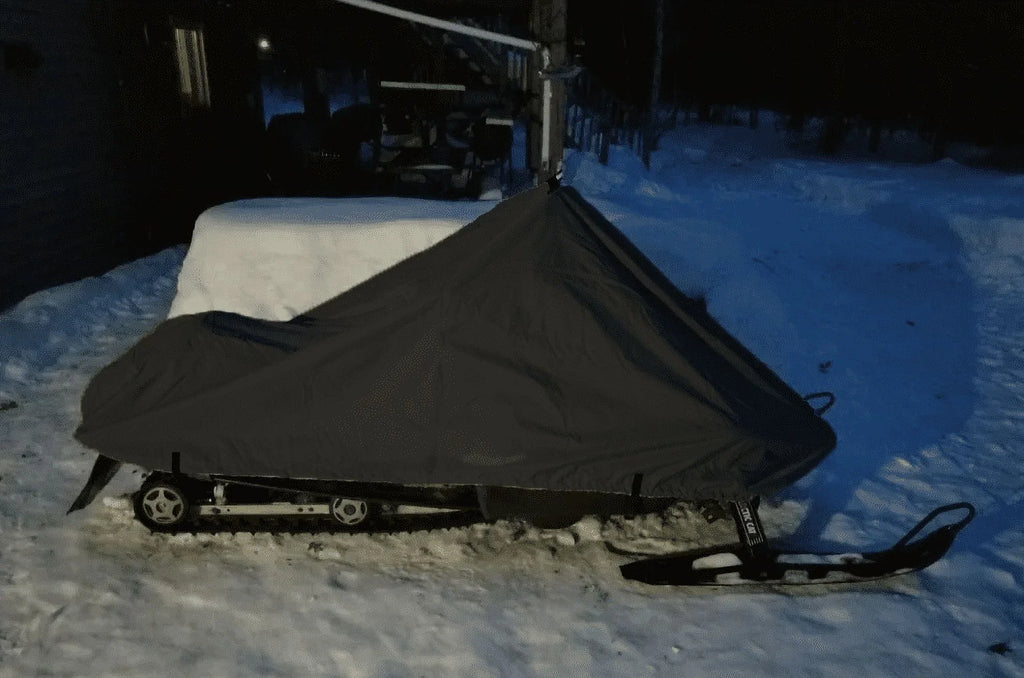 200 Denier Storage Snowmobile Cover Compatible for the 2014-2015 Ski Doo Bombardier Model GSX LE ACE 900 Snowmachine Sled. All Black.