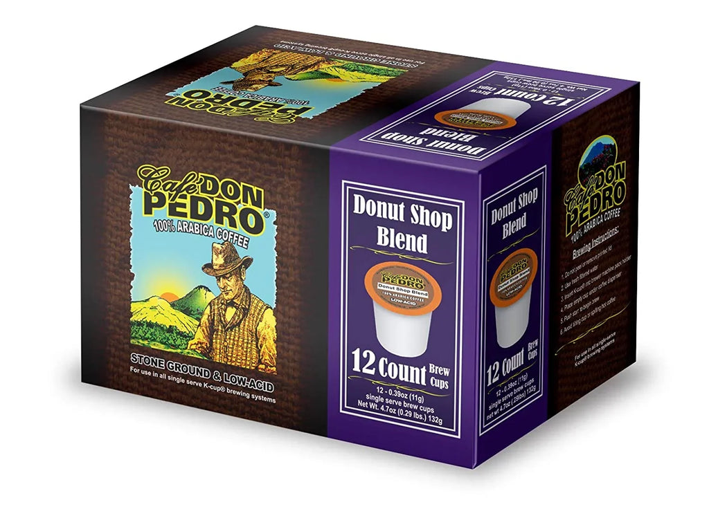 Cafe Don Pedro Assortment Pack Arabica Low-Acid Coffee Pods 72 Ct. - Compatible With Keurig K-cup Coffee Maker - Try 6 Different Coffees 12 Cups of Each - 100% Arabica