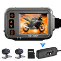 Docooler Motorcycle Dash Cam,WiFi Dual 1080p Motorbike Camera ,120° Wide Angle,Parking Monitoring, Timed Recording After Flameout  Full Body Waterproof Night Vision HD With 32G storage card