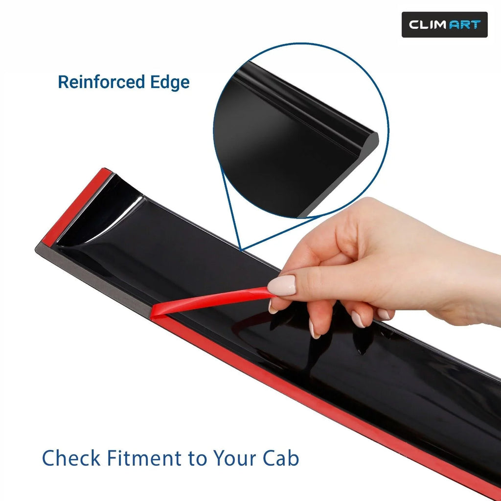 CLIM ART Incredibly Durable Rain Guards for Ford F150 2009-2014 Regular Cab, SuperCrew, SuperCab, Tape-on Window Deflectors, Vent Deflector, Vent Window Visors for cars, Truck Accessories 2 pcs-209008